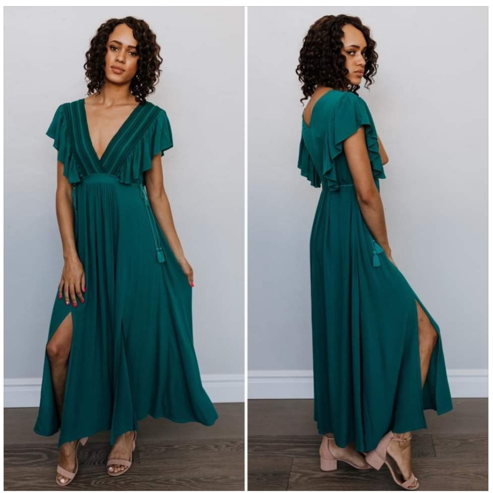 Baltic Born Jennifer Deep V Maxi Dress